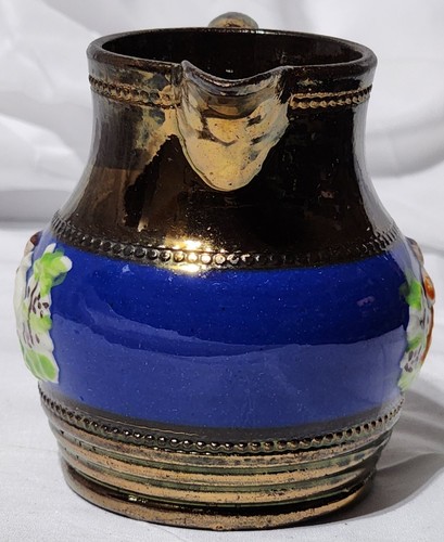Antique Copper Lusterware Pitcher Creamer Luster From 1800's - Picture 3 of 7