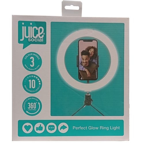 Juice Social 'Perfect Glow' Ring Light - BNIB - portable LED desktop lamp - Picture 2 of 10