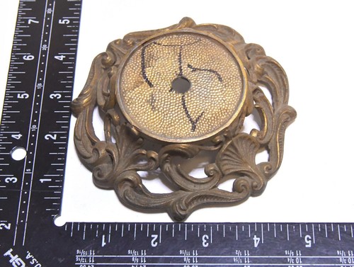 VINTAGE CAST METAL BRASS FINISH LAMP BASE PART OR FOR REPURPOSE - Picture 4 of 7