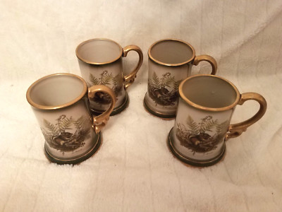 James B Beam Regal Beer Mugs 1977 Design for the Distilling Company 4 Piece Set