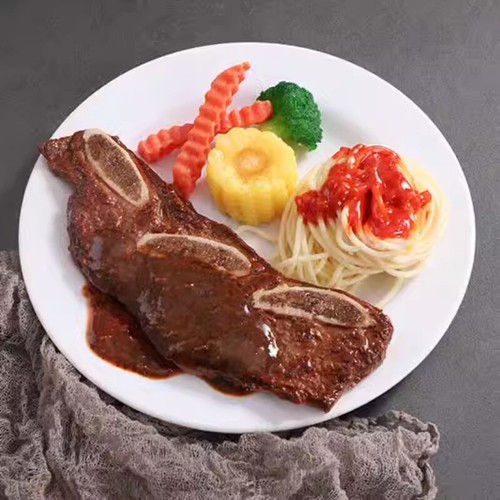 For Simulated iron plate steak model fake food dish samples realistic display - Picture 20 of 54