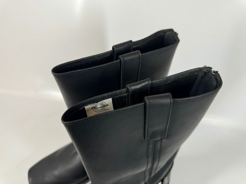 Milwaukee MB410 schwarzes Leder klassisches Geschirr Motorradstiefel Herren Größe 11,5 D - Bild 9 von 15