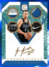 Panini NBA Dunk 2018-19 Cornerstones J.J. Barea Tags Nike Logo Auto #d/ DIGlTAL