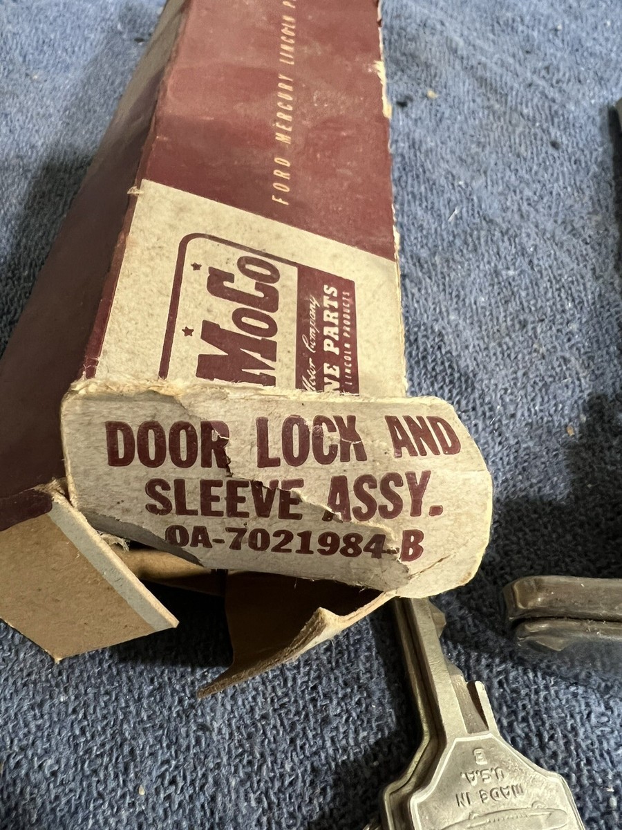 1941-48 Ford Deluxe Super NOS Door Lock Cylinder Set #0A-7021984-B