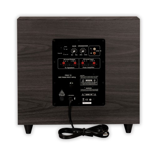 Acoustic Audio PSW-15 Home Theater Powered 15" Subwoofer 600 Watts Surround - Picture 2 of 4