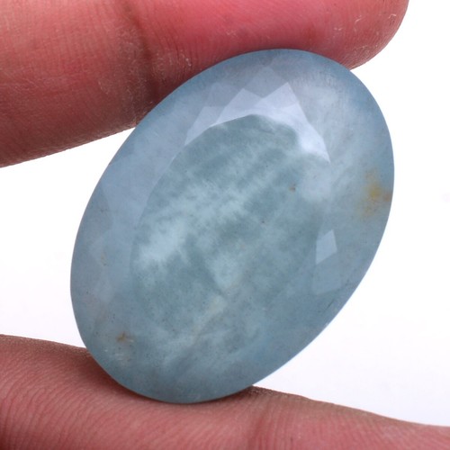 78.00 Cts Natürlich Aquamarin Unbehandelt Oval Schliff 33mm 23mm Tolle Riesiges - Bild 4 von 11