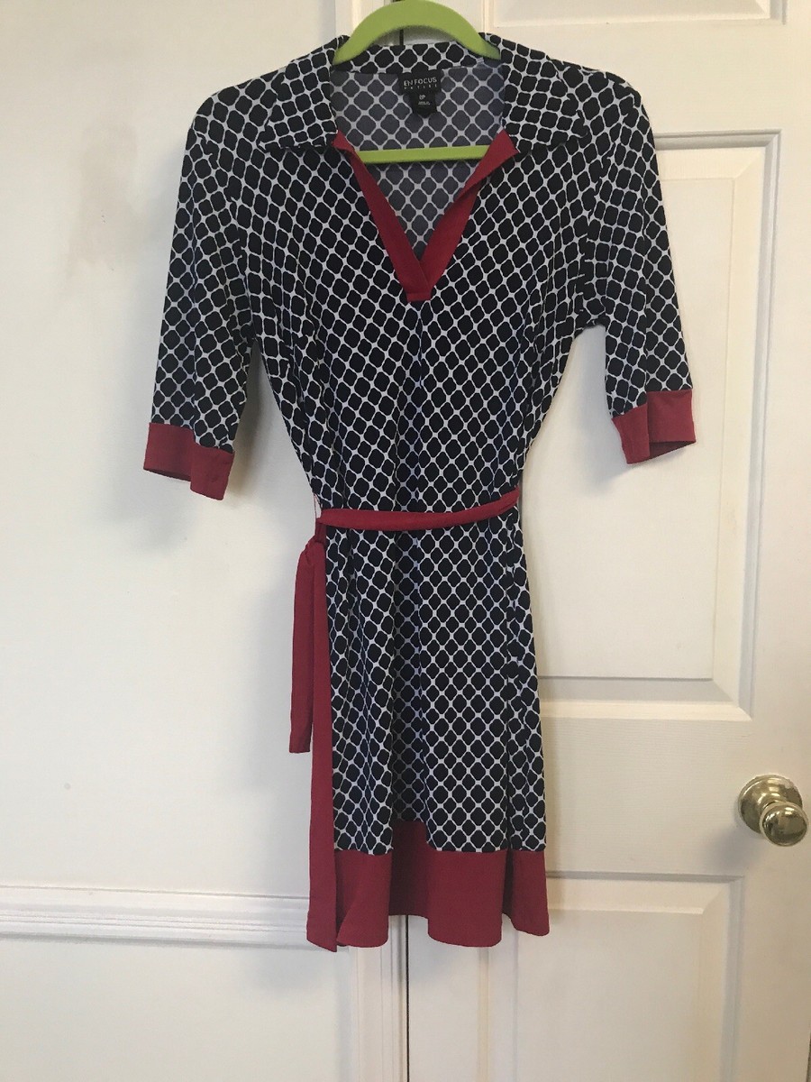 enfocus studio black and white dress Classic Jackie O Sheath Dress main image 0
