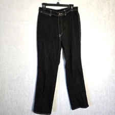 VINTAGE PS Gitano Jeans 14 Black Straight High Rise 44976 Embroidered Stitching