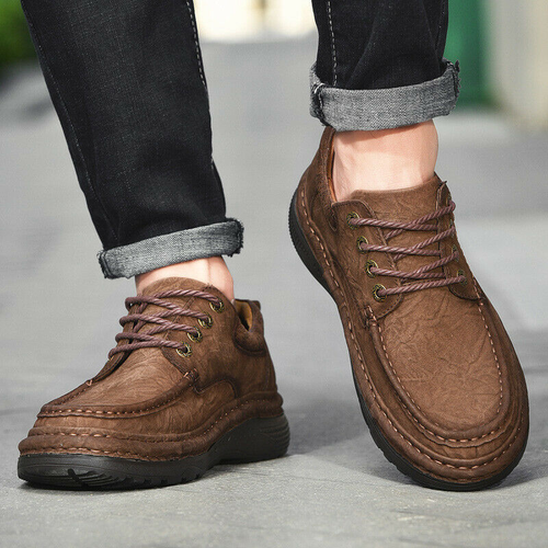 Mens Slip On Loafers Hiking Durable 