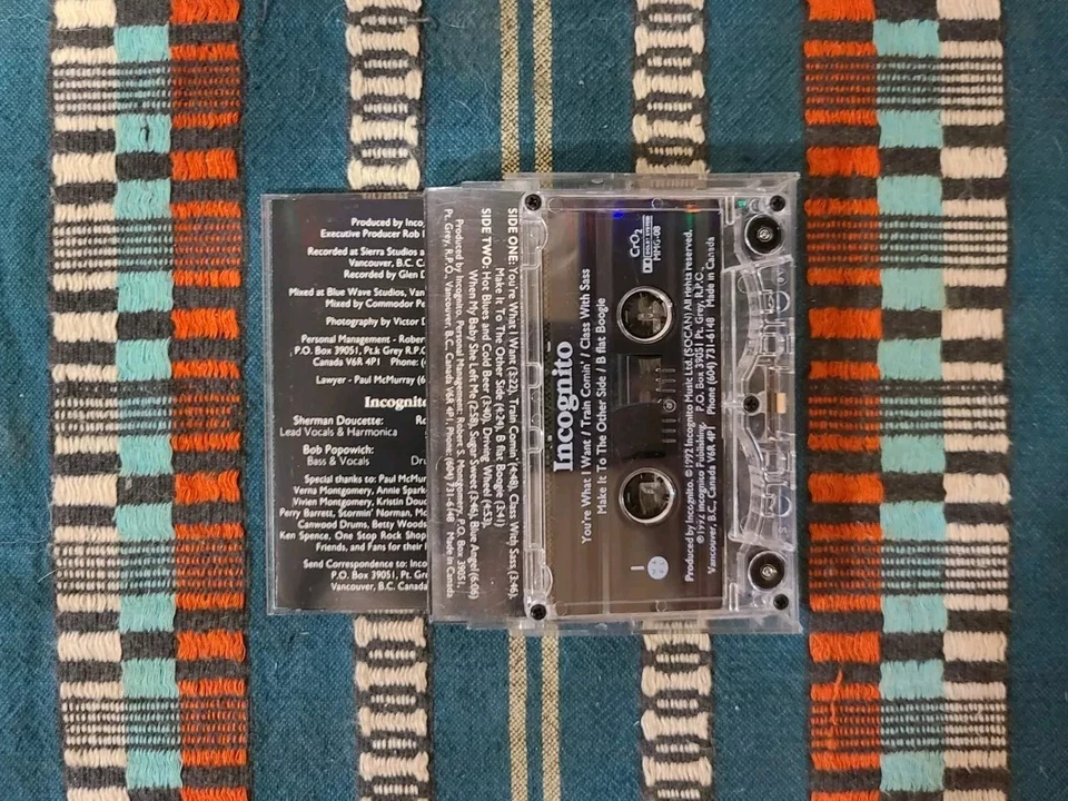 Incognito - Self-Titled (Cass, Album) Independent CAN Like New Used NM Condition - Image 2 of 2