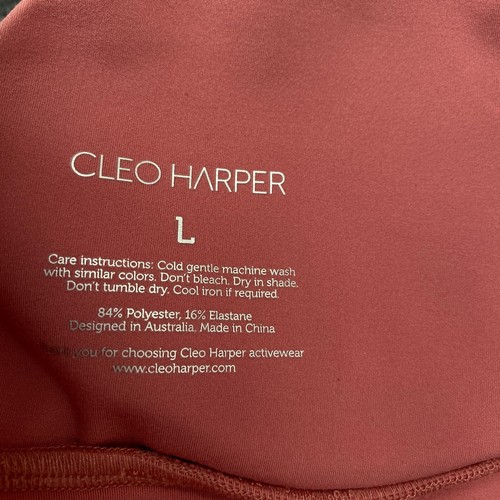 Cleo Harper Womens Large Sports Bra Rose Pink Padded Stretch Activewear Training - Picture 2 of 8