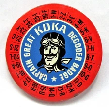 1966 KDKA CAPTAIN GREAT DECODER BADGE radio premium pinback button PITTSBURGH ^