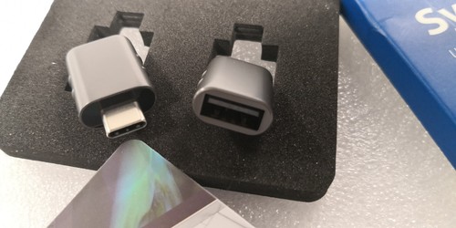 Syntech USB-C Male to USBA Female Adapter Space Gray (2 Pack) Great for Macbook