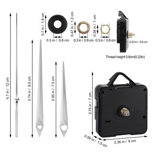 Meccanismo Orologio Ricambio Motore a Batteria Kit Sport Semplice Parete - Foto 4 di 11
