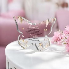 Personalised Daugher Birthday Gift, Butterfly Plaque, Daughter Wedding Day Gift
