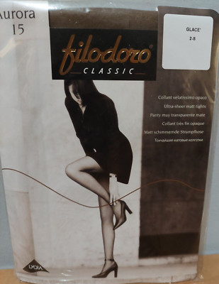 Vintage Pantyhose  Filodoro Classic Aurora 15 Color Glace Size 2-S BDR1