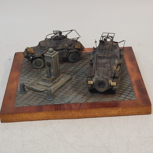 1/35 Segunda Guerra Mundial Alemán Sd Kfz 232 Sd.Kfz.223 Recon Square Museo Calidad Diorama Construido - Imagen 10 de 24