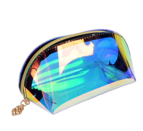 Nuevo Mujeres Láser Maquillaje Cartera Bolso Bolsa Lápiz Impermeable Color Metálico Reino Unido - Imagen 8 de 9