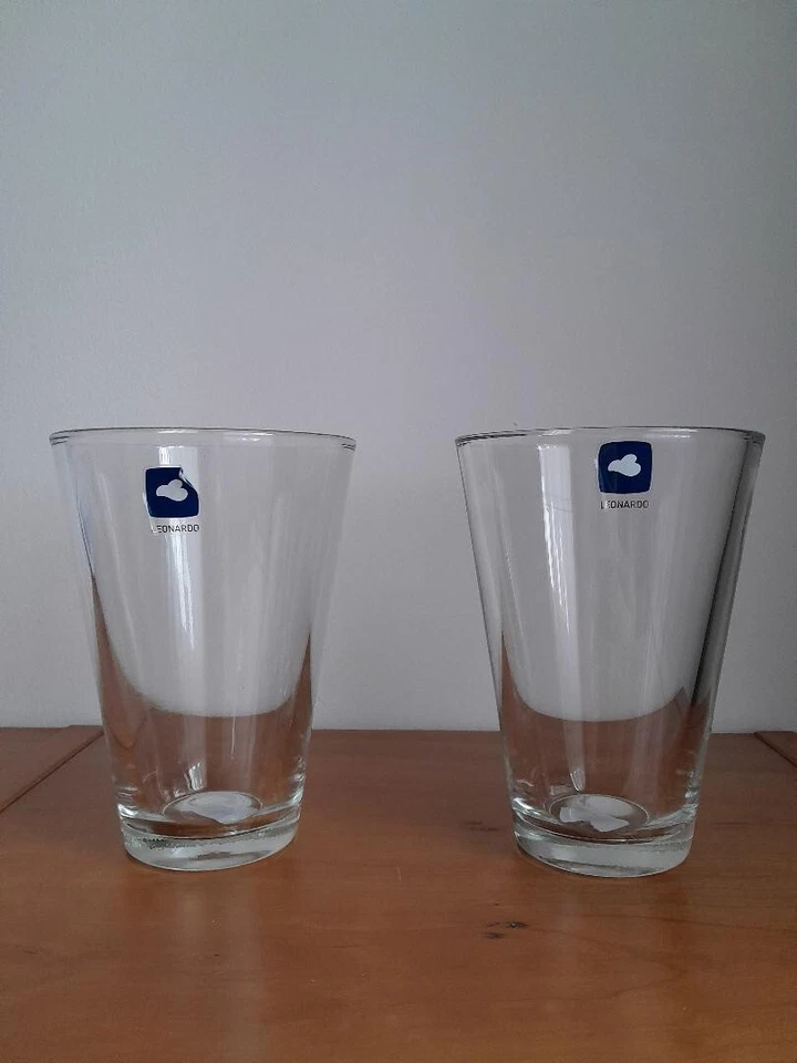 NEUE Leonardo Vasen 2er-Set Klarglas Höhe 17 cm Durchm oben 12 cm unten 7 cm