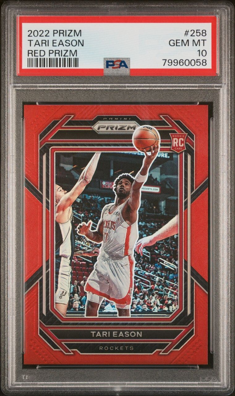 2022-23 Panini Prizm 258 Tari Eason Red Prizm /299 PSA 10 RC Color Match