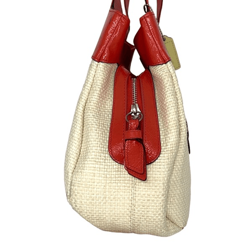 Coach Womens Straw Leather Strap Butterfly Floral Shoulder Handbag Multicolor OS - Bild 4 von 14