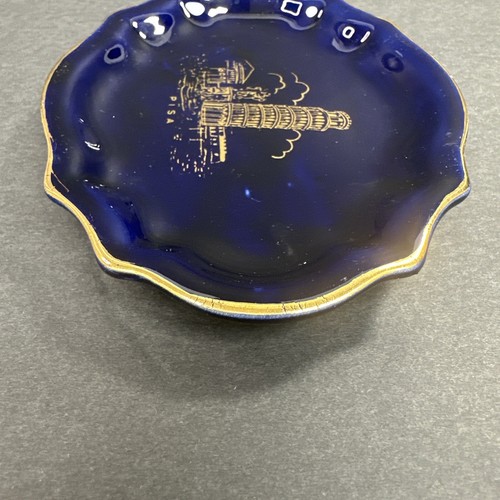 VINTAGE SOUVENIR TRAY FROM PISA ITALY WITH GOLD TRIM - Picture 5 of 10