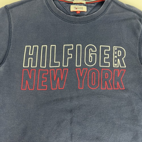 Suéter Jersey Vintage Tommy Hilfiger Denim Nueva York Azul Marino Talla Para Hombres UK M - Imagen 3 de 5