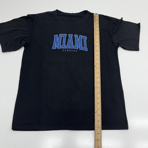 Black “Miami” Graphic Print Short Sleeve Tee & Shorts Set Boys Size XL NEW - Picture 4 of 7