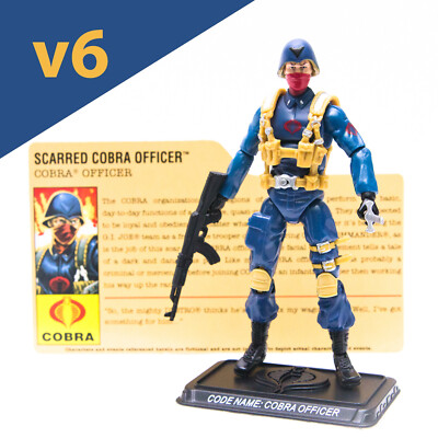 2008 Hasbro GI Joe 25th Anniversary SCARRED COBRA OFFICER v6 Figure | Complete !