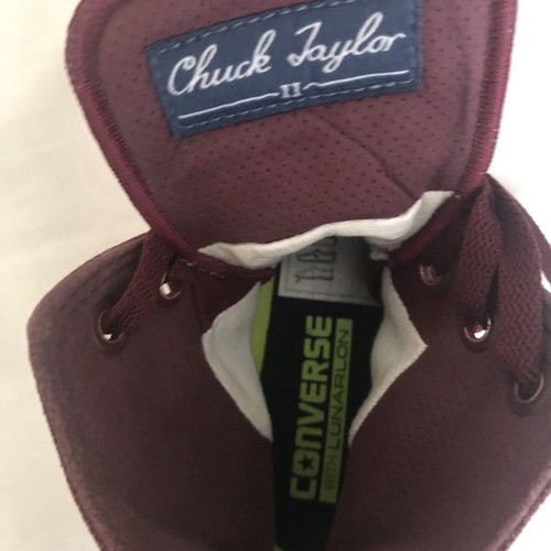 Chuck Taylor All Star Burgund Gr. UK 3 EUR 35 hoch Schnürsenkel - Bild 4 von 10