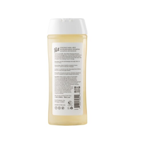 Champú de reparación de agua de coco Prell + leche de arroz, 13,5 onzas fluidas - paquete de 5 - Imagen 3 de 5