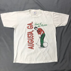 Vtg-Augusta-Georgia-Home-of-the-Masters-Golfer-Shirt-XL-White-Short-Sleeve-Tee