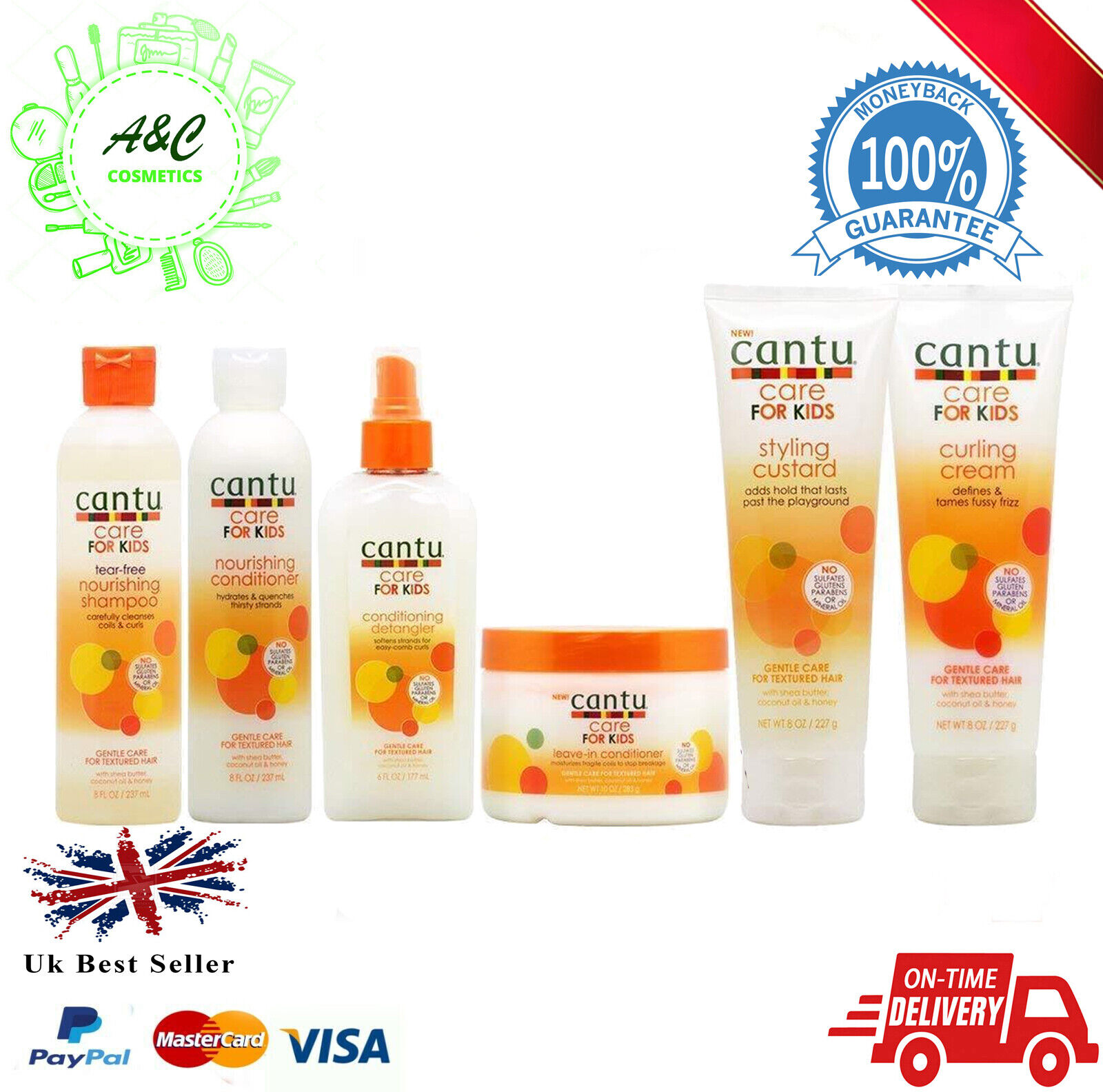 Cantu for Kids Gentle Care For Curly Textured Hair/Gift Packs/Full Range  Free UK