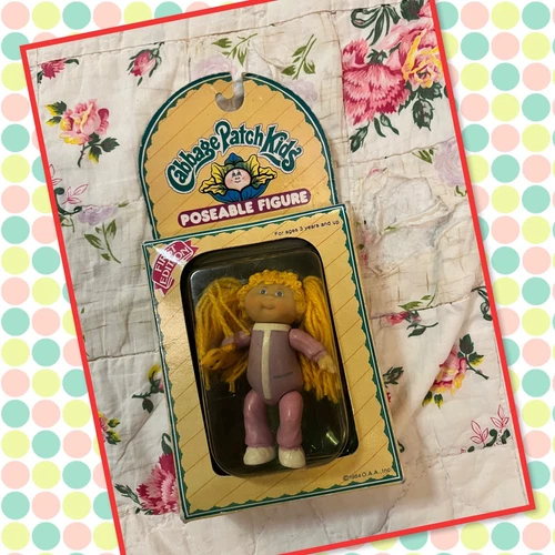 Vintage Cabbage Patch Kids Girl Mini Poseable Figure First Edition 1984 Boxed