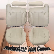Fits 2002 Cadillac Escalade Replacement Leather Seat Covers & Armrest Shale Tan