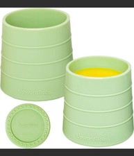 2 PACK Silicone Baby  Toddler Training Cups Premium SPILL RESISTANT Green 6mo 
