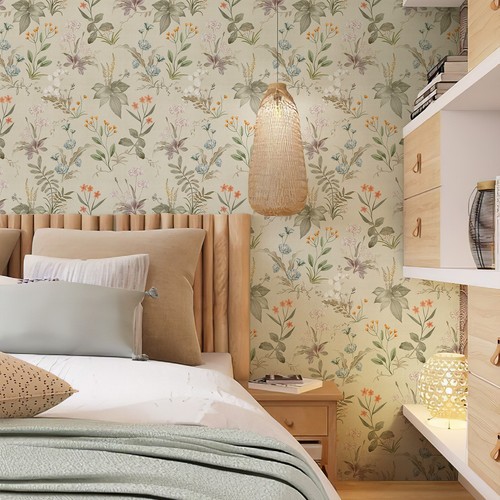 3/6/12.2M Jiffdiff Wallpaper Rolls Yellow Botanical Flower Removable Sticker - Picture 6 of 9