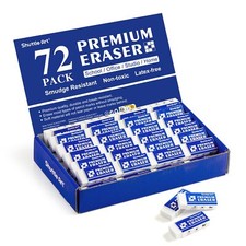 72PCS White Erasers Bulk Set Premium Classroom and Office Supplies for Teachers