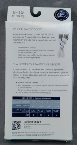 Calcetines de compresión para diabéticos Sigvaris 160CX00 18-25 mmHg hasta la rodilla talla X para hombre 11,5-14 - Imagen 8 de 11