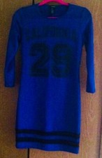 Forever 21 Dark Blue California 29 Jersey Dress. Size Small- Without Tags. 