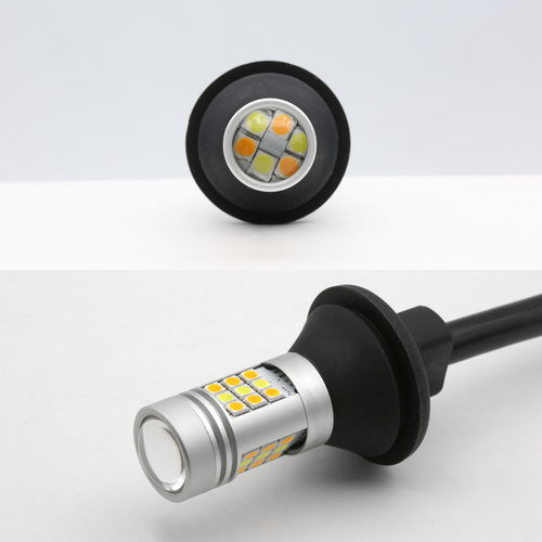 2x ALL-IN-ONE Error Free 3157 Switchback White & Yellow DRL Turn signal LED - Picture 7 of 8