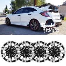 For Honda Civic 2010-2015 4x 15" Tire Hub Caps Wheel Cover Fits R15 Rim Snap-On