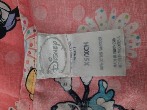 Disney Minnie Mouse "Natural Cutie" Polka Dot Pink Scrub Top Size XS Women's - Picture 8 of 9