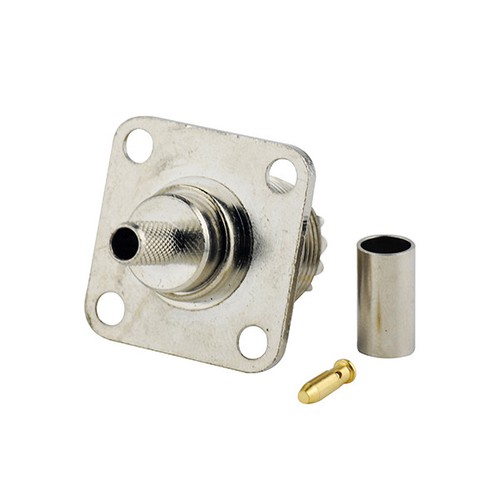 UHF Jack SO239 Female panel mount connector crimp RG58 LMR195 RG400 RG142 cable - Picture 3 of 3