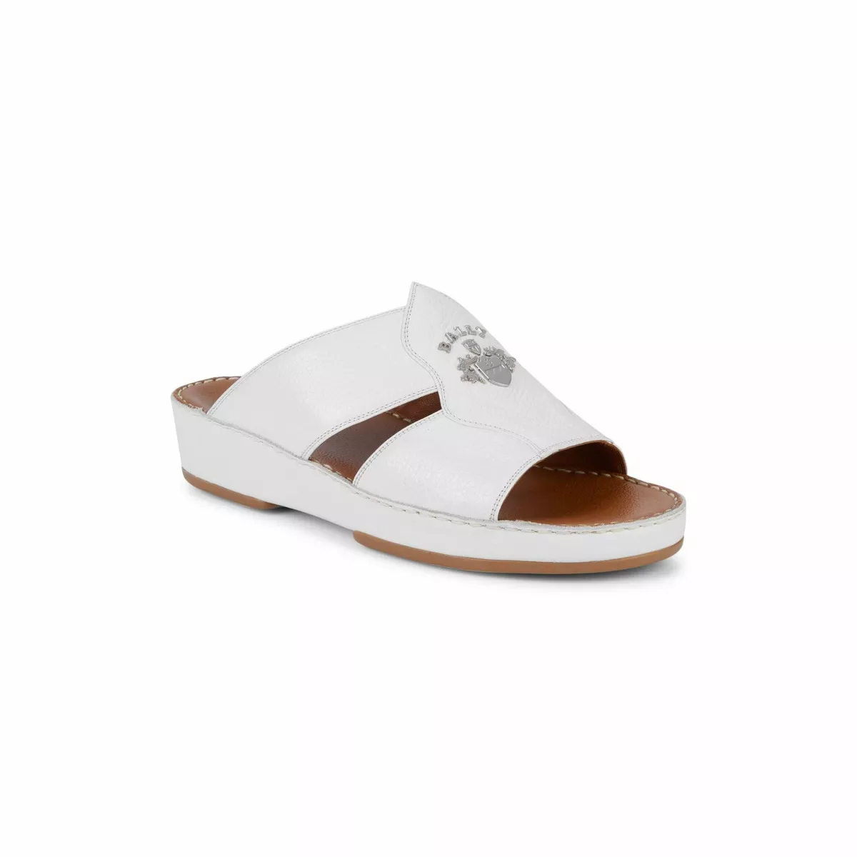 NEW Bally Hakman Men s White Grained Leather Sandals US 12 MSRP 625