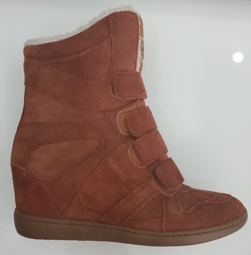SKCH+3 Skechers Mujer Talla 8 Tenis Botas al tobillo Cuero Oculto Cuña Marrón - Imagen 5 de 10
