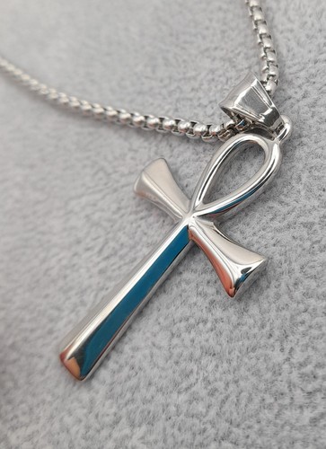 Collana Ciondolo Ankh in Acciaio Inossidabile 60CM - Simbolo Egizio della Vita - Foto 4 di 5