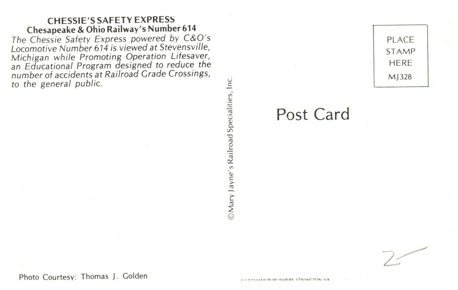 Chesapeake & Ohio Railway 614 Chessie Safety Express at Stevensville