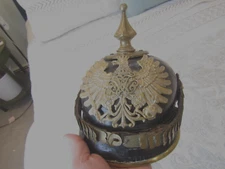 RARE GERMAN PICKLEHAUBE ,CUSTOMS OFFICIAL, COMPLETE, CHIN STRAP, COCKCADES 1880