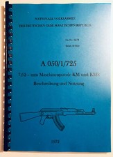 DIN A4 NVA Dienstvorschrift in deutsch AK47 AK-47 Kalashnikov Kalaschnikow